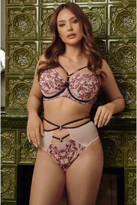 Dalia Avril malinowy brokat K26 biustonosz soft