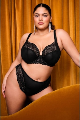 Elomi Tiernie black plunge biustonosz soft