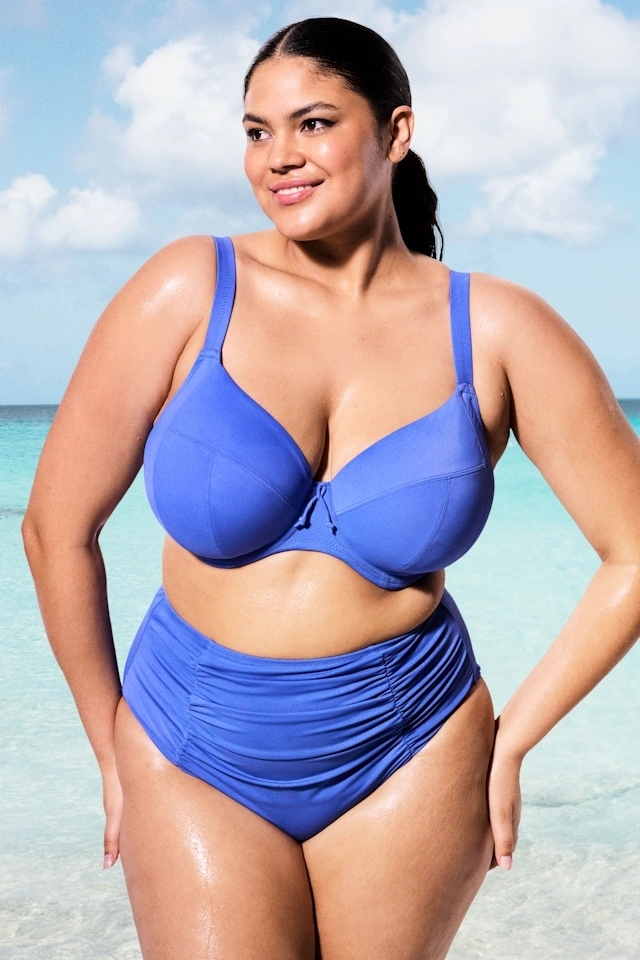 Elomi Plain Sailing azure plunge soft biustonosz do stroju kąpielowego