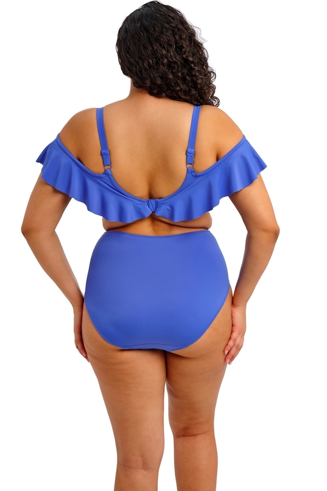 Elomi Plain Sailing azure top z falbanką soft biustonosz do stroju kąpielowego