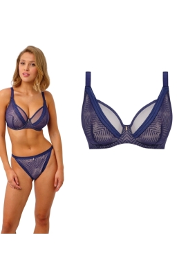 Freya Tailored dark sapphire high apex biustonosz soft