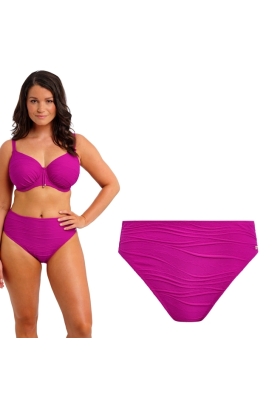 Fantasie Beach Waves bright fuchsia figi high waist do stroju kąpielowego