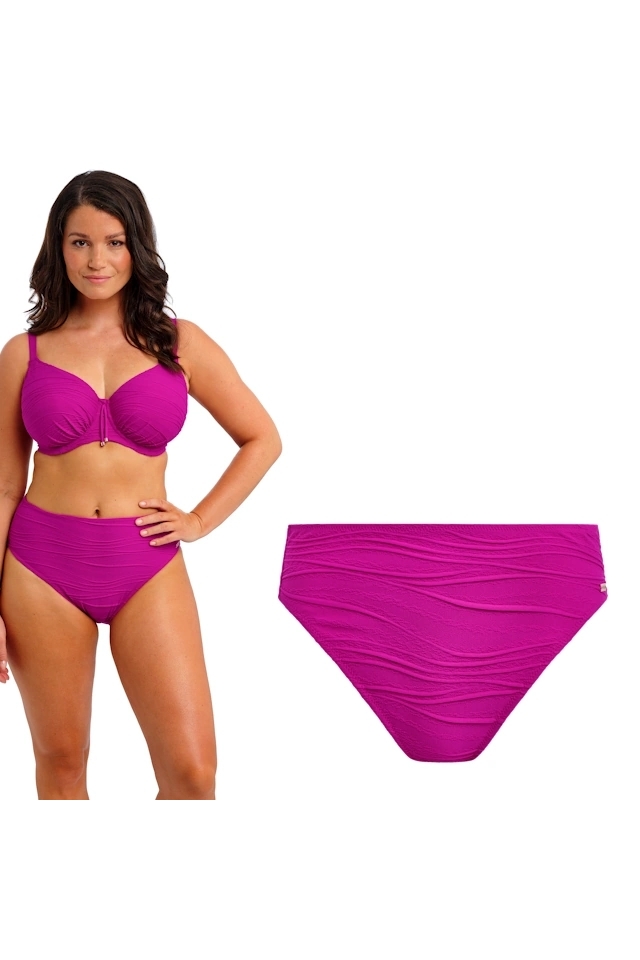 Fantasie Beach Waves bright fuchsia figi high waist do stroju kąpielowego