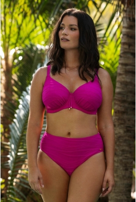 Fantasie Beach Waves bright fuchsia figi high waist do stroju kąpielowego