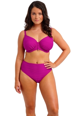 Fantasie Beach Waves bright fuchsia figi high waist do stroju kąpielowego