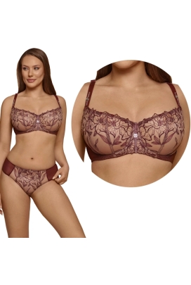 Dalia Rossa bordo mocca K23 biustonosz soft half-cup