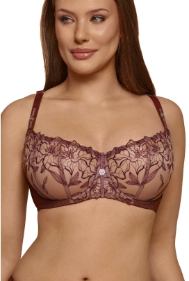 Dalia Rossa bordo mocca K23 biustonosz soft half-cup