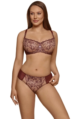 Dalia Rossa bordo mocca K23 biustonosz soft half-cup