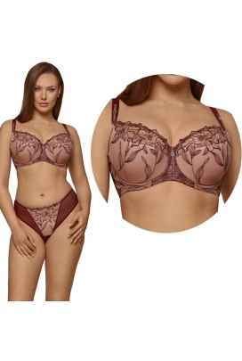 Dalia Rossa bordo mocca K24 biustonosz semi-soft