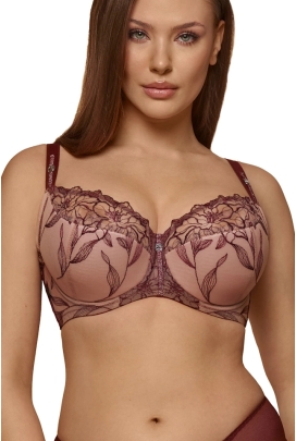 Dalia Rossa bordo mocca K24 biustonosz semi-soft