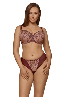 Dalia Rossa bordo mocca K24 biustonosz semi-soft