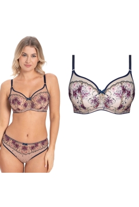 Samanta Frida szafirowy A143 biustonosz soft