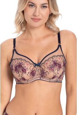 Samanta Frida szafirowy A143 biustonosz soft