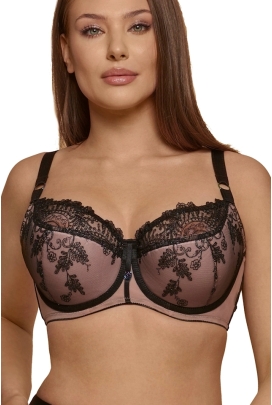 Dalia Roma K24 czarny mocca biustonosz semi-soft