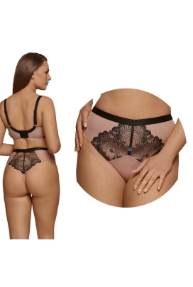 Dalia Roma czarny mocca stringi wysokie