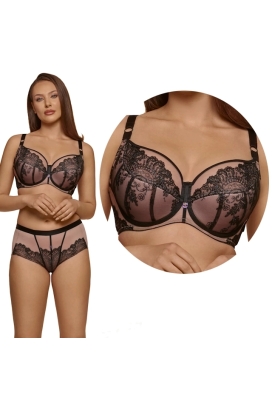 Dalia Roma K37 czarny mocca biustonosz semi-soft