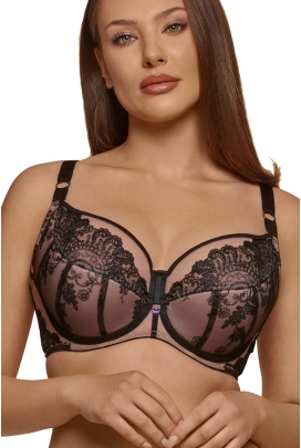 Dalia Roma K37 czarny mocca biustonosz semi-soft