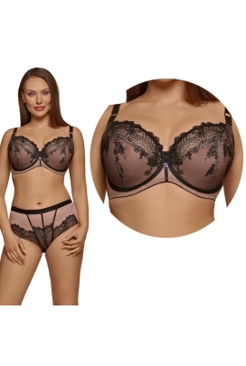 Dalia Roma K26 czarny mocca biustonosz soft