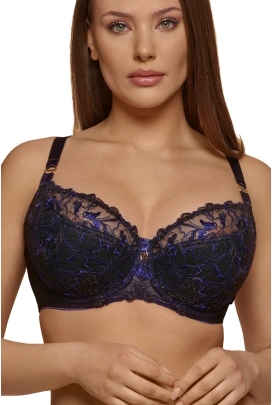 Dalia Cobalt K24 czarny kobalt biustonosz semi-soft