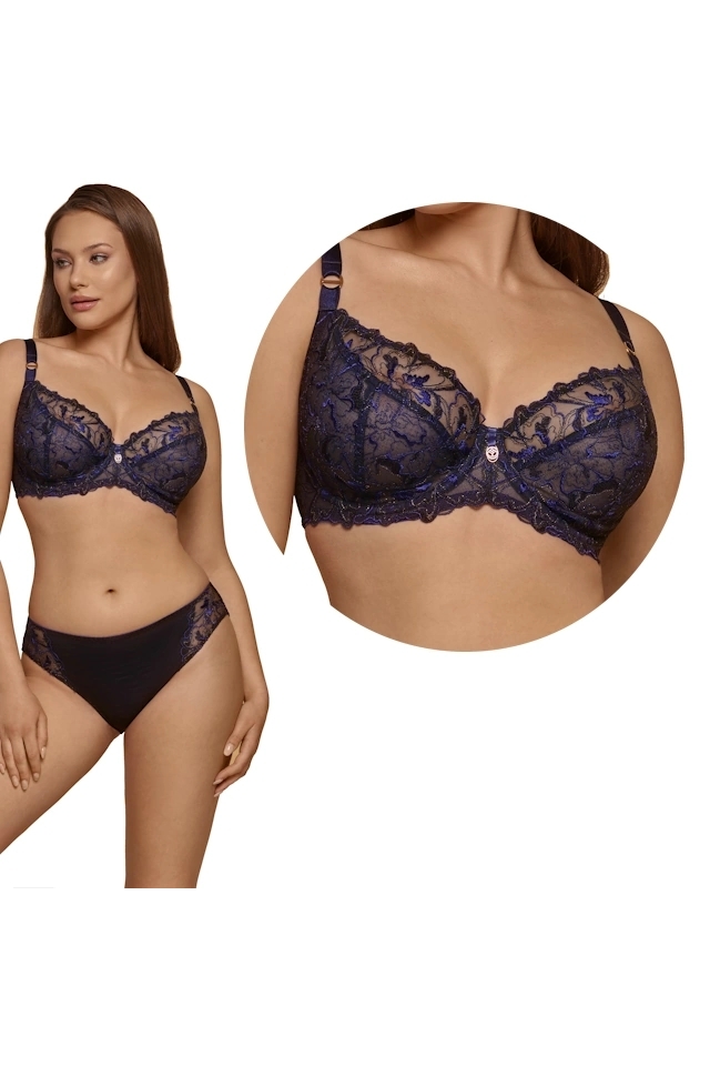 Dalia Cobalt K26 czarny kobalt biustonosz soft