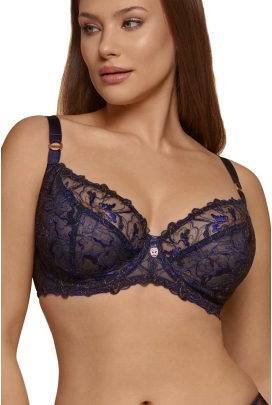 Dalia Cobalt K26 czarny kobalt biustonosz soft