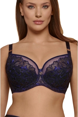 Dalia Cobalt K37 czarny kobalt biustonosz semi-soft