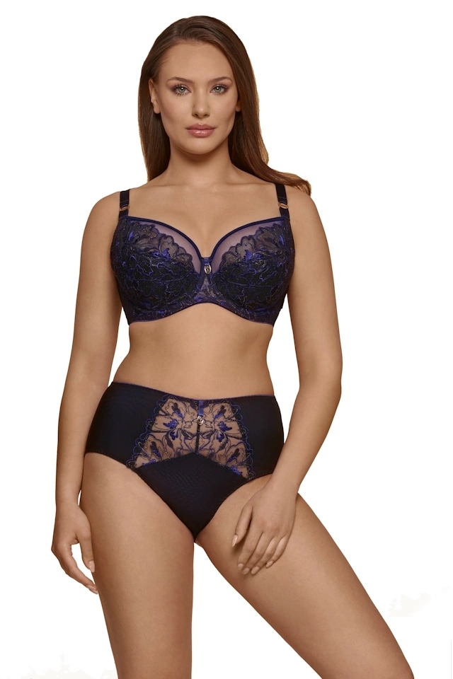 Dalia Cobalt K37 czarny kobalt biustonosz semi-soft
