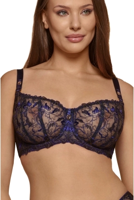 Dalia Cobalt K23 czerń kobalt biustonosz soft