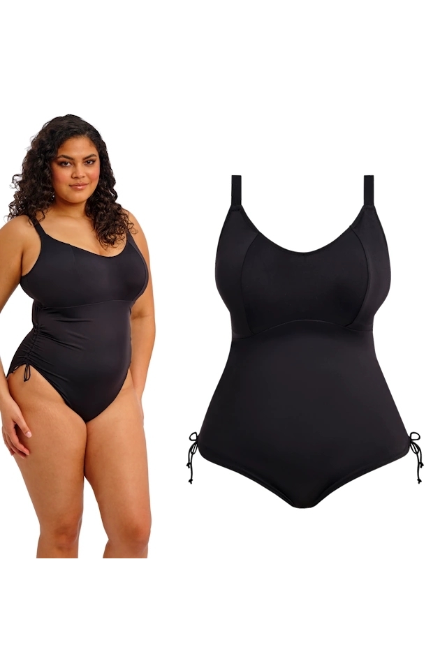 Elomi Plain Sailing black 1cz. strój kąpielowy bez fiszbin soft top