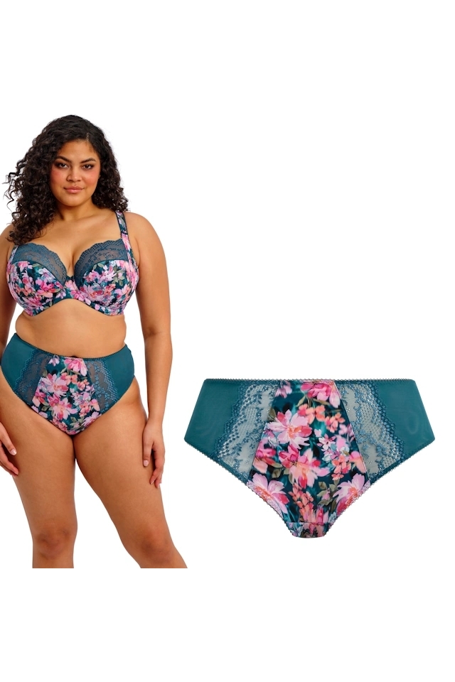 Elomi Lucie teal floral figi klasyczne