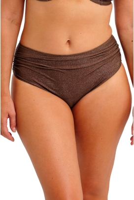 Fantasie Sabana chestnut sparkle figi high waist do stroju kąpielowego