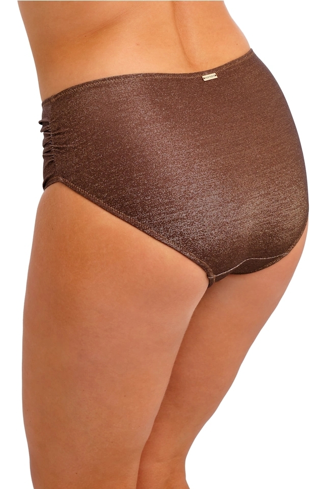 Fantasie Sabana chestnut sparkle figi high waist do stroju kąpielowego