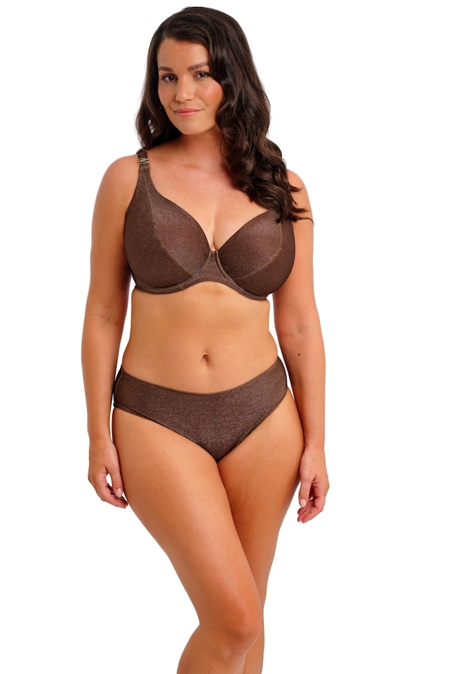 Fantasie Sabana chestnut sparkle figi mid rise do stroju kąpielowego