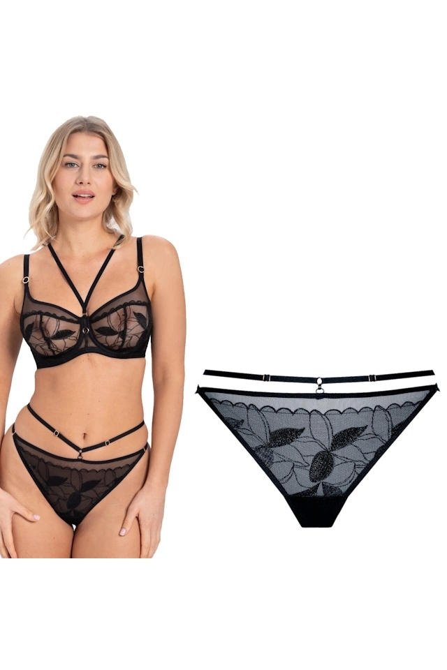 Samanta Kendall czerń C300 stringi