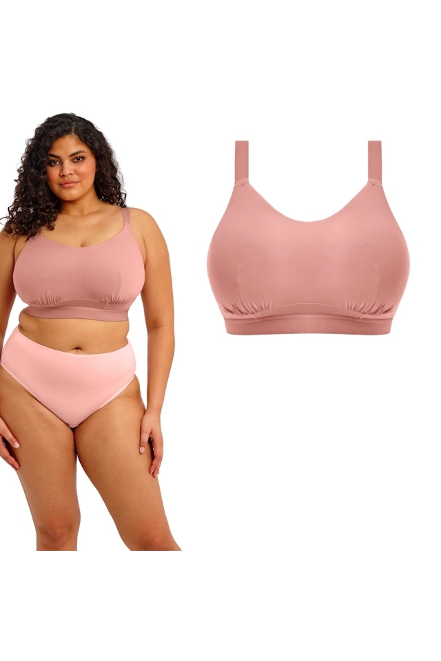 Elomi Downtime ash rose bralette soft biustonosz bezfiszbinowy