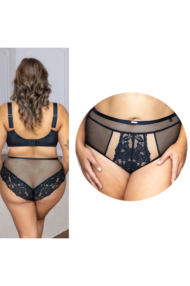 KrisLine Cottonflower black figi klasyczne