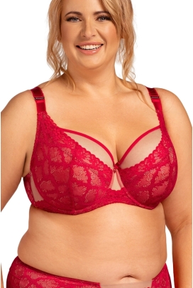 Nessa Tiffany czerwień biustonosz soft