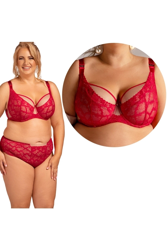 Nessa Tiffany czerwień biustonosz soft