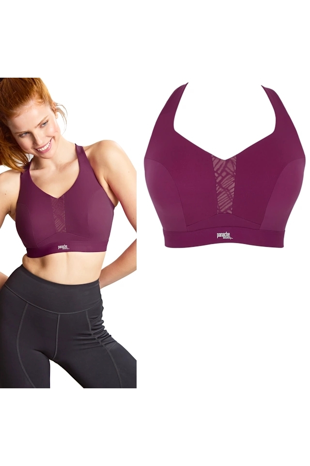 Panache Sport Endurance berry/chalk soft biustonosz sportowy