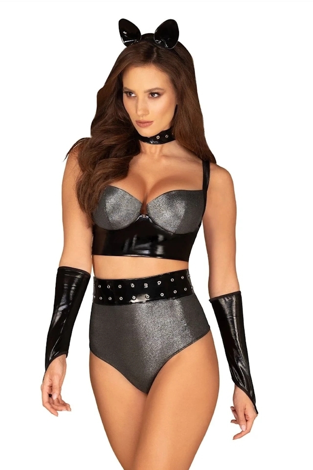 Obsessive Silveria czarno-srebrny zestaw