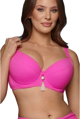 Dalia Flamingo różowy 2cz K40 push-up biustonosz do stroju kąpielowego