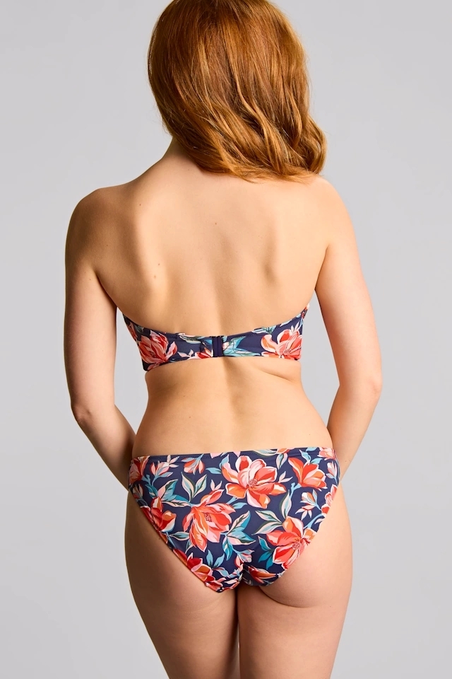 Panache Liliflora print bandeau padded biustonosz usztywniony do stroju kąpielowego