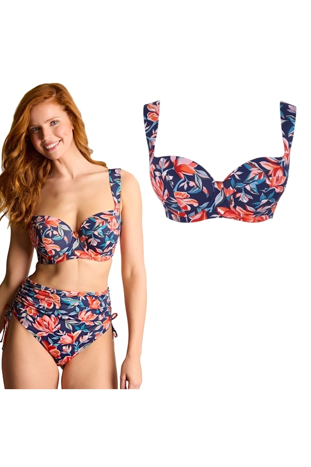 Panache Liliflora print balconette padded biustonosz usztywniony do stroju kąpielowego