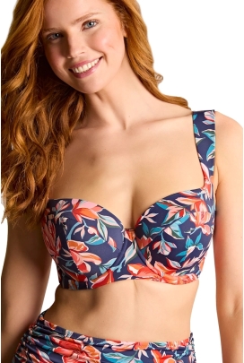 Panache Liliflora print balconette padded biustonosz usztywniony do stroju kąpielowego