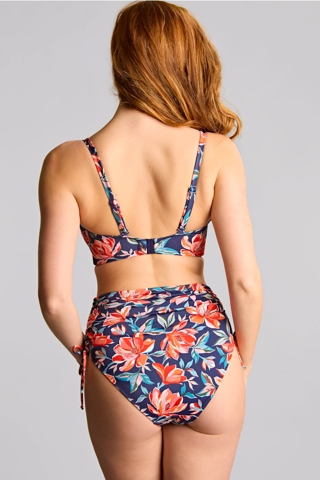 Panache Liliflora print figi midi z troczkami do stroju kąpielowego