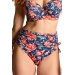 Panache Liliflora print figi midi z troczkami do stroju kąpielowego