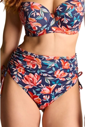 Panache Liliflora print figi midi z troczkami do stroju kąpielowego