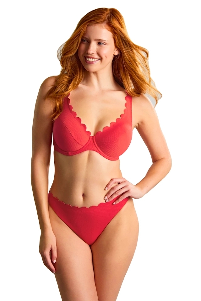 Panache Spirit red plunge biustonosz do stroju kąpielowego