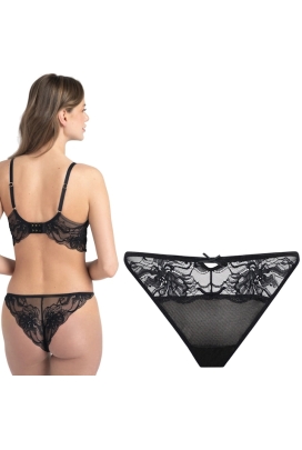 Samanta Mystery czarny M300 figi tanga