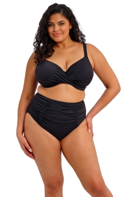 Elomi Plain Sailing black biustonosz soft plunge twist do stroju kąpielowego